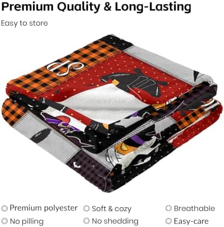 Halloween Throw Blanket, Fall Decorations for Home, 40x60inches - Image 3