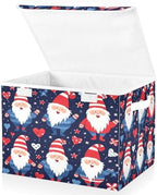 Bolaz Storage Bins with Lids and Handles,Cute Gnmoes American National Day Storage Box Storage Basket with Cover Collapsible Organizer Containers for Home Closet, Shelves by Unknown