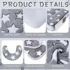 Namalu 3 Pack Soft Cat Bed Mat with Blanket and Pillow Indoor - Image 3