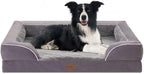 Comfort Expression Orthopedic Dog Beds for Large Sized Dog with Bolster | Waterproof Dog Couch Bed with Washable Cover & Non-Slip Bottom, Supportive Egg Crate Foam Large Pet Bed, 36x27 Inch