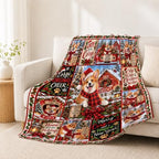 Corgi Christmas Throw Blanket Cute Puppy Holiday Gifts 60''X80'' - Image 3