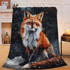 Red Fox Blanket Cute Orange Fox Throw Blanket Gifts for Girls Boys Kids Women Men Adults Super Soft Cozy Plush Fluffy Fuzzy Fleece Blanket Home Decor 40''X50'' by Fuzawet