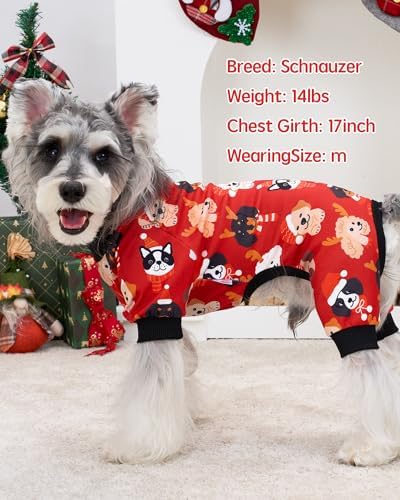 XPUDAC Christmas Dog Pajamas for Small Medium Dogs Puppy Clothes Pjs,XSmall - Image 5
