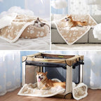 LE SURE Waterproof Dog Blankets for Large Dogs Cute Cozy 3D Jacquard,40x50 - Image 6