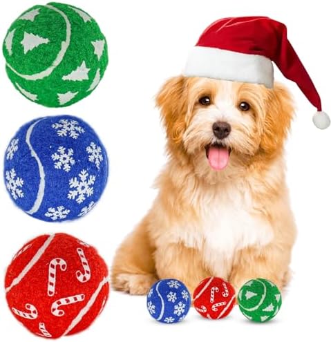 INSUM Christmas Dog Balls Toys, 2.5'' 3 Pack Dog Stocking Stuffers by INSUM