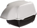 Ferplast Cosmic Outdoor Cat Litter Box - Waterproof Dog-Proof Cat Toilet with Tunnel Entry, High-Sided Base for Litter Containment, Easy-Clean Design, Durable Thermoplastic Resin in Black