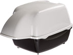 Ferplast Cosmic Outdoor Cat Litter Box - Waterproof Dog-Proof Cat Toilet with Tunnel Entry, High-Sided Base for Litter Containment, Easy-Clean Design, Durable Thermoplastic Resin in Black