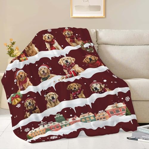 Golden Retriever Throw Blanket Golden Retriever Dog Christmas Stuff Gifts for Kids Girls Boys Adults Women Man Soft Cozy Warm Plush Fluffy Fuzzy Fleece Blanket Decor 40''X50'' - Image 2
