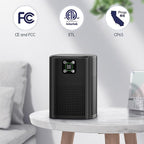 Air Purifiers for pets- Honeyuan H13 HEPA Air Purifier for home, Large Room, Coverage of 1095 sqft, Air purifiers with 360°Air Intake, 3 Fan Speeds, 3-Stage Filtration, 24db Sleep Mode, Black