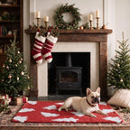 Horaldaily Red Christmas Trees Shape 3D Textured Pets Blanket 30x40 - Image 5