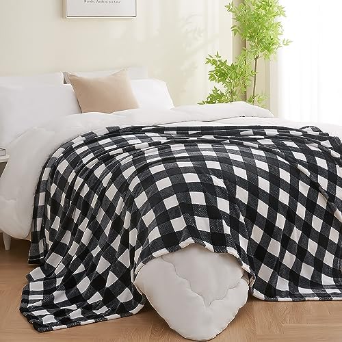 BEDELITE Buffalo Plaid Flannel Fleece Twin Blanket for Couch & Bed - Image 5