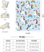 Rainbow Unicorn Throw Blanket Fantasy Magic Gifts for Kids 60''X80'' - Image 6