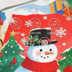 Xmas Snowman Blankets, Snowflake Christmas Tree Lightweight Anti Pilling Flannel Blanket, 50X60 in Soft Throw Blanket for Bed Couch Chair Living Bedroom Winter Decor - Image 3