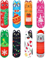 PET SHOW 8 Pack Christmas Cat Kicker Toys with Catnip Crinkle Sound Toys for Indoor Cats Xmas Santa Gift Patterns Plush Kittens Shape Natural Interactive Pet Kitty by PETSHOW
