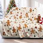 Christmas Gingerbread Throw Blanket for Couch,50x60 Inches by VigorSpring
