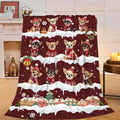 Christmas Chihuahua Throw Blanket Cute Dog Snowflake Gifts 40''x50'' by Fuzawet