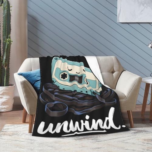 Sleepy Cassette Blanket Throw Gift for Girls Women 80"X60" - Image 2