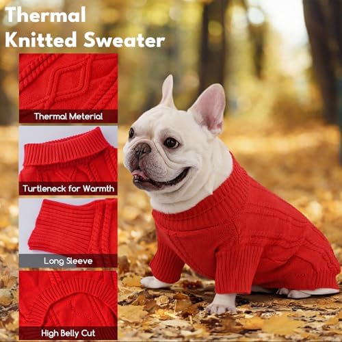 Dog Snowman Santa Sweater (X-Small, red) - Image 3