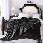 Dark Grey Fleece Plush Throw Blanket 60"x80"for Couch Fuzzy Cozy Flannel - Image 5