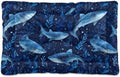 Cute Watercolor Whale Sharks Dog Bed Mat 18"x24" by Mazeann