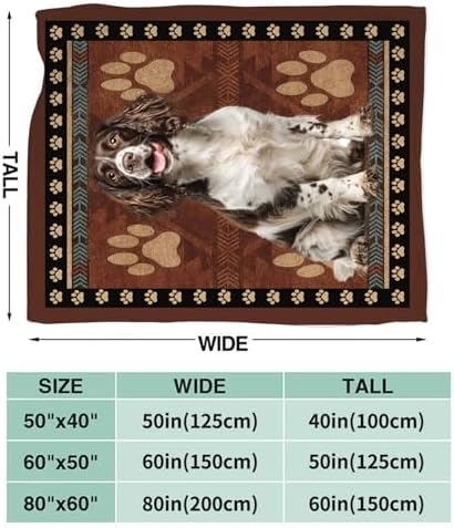 Springer Spaniel Blanket for Girls Women Boys Men Adults Kids Soft Cozy Fleece Cute Dog Throw Blankets Gifts Warm Flannel Plush Lightweight Decor for Couch Bed Sofa 50"X40" - Image 7