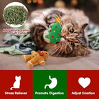 Vansolinne Plush Christmas Catnip Toys for Indoor Cats 6 Pack - Image 2