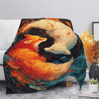Fox Throw Blanket Orange and White Fox Stuff Gifts for Kids Girls Boys Adults Women Men Soft Cozy Warm Plush Fluffy Fuzzy Fleece Blanket Decor 60''X80'' - Image 5