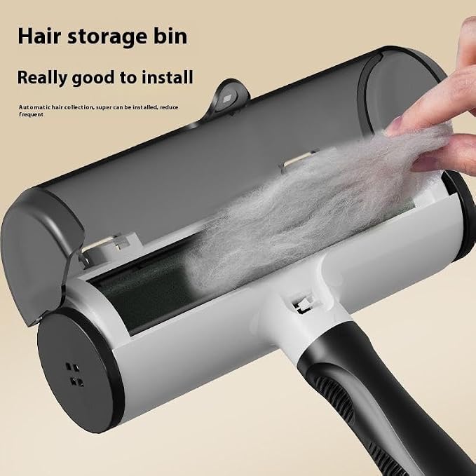 Pet Hair Roller Reusable Self Cleaning Sticky Lint Roller for Dog Hair Cat Fur, Carpet Rake Deshedder Fur Remover for Furniture Couch Clothes Car Upholstery