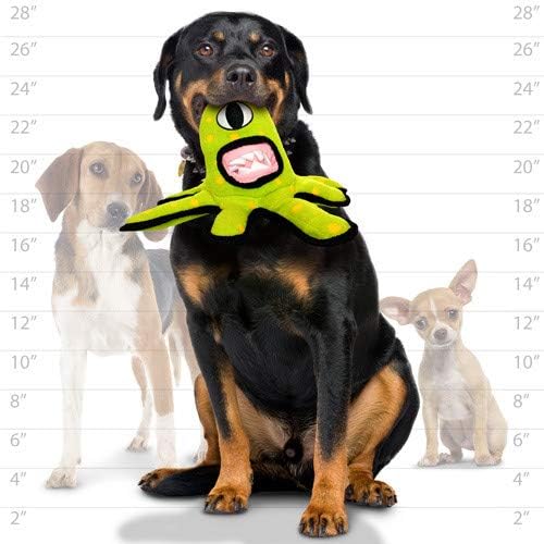 TUFFY® 2 Pack Alien and Bat Ultra Durable Plush Dog Toys | Multiple Layers & Reinforced Seams, Washable and Floats, Original Construction