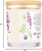 Pet House Candle 2 Pack - Plant-Based/Soy - Clean Burning Scented, Long Lasting Pet Odor Candle for Home - Lavender Green Tea