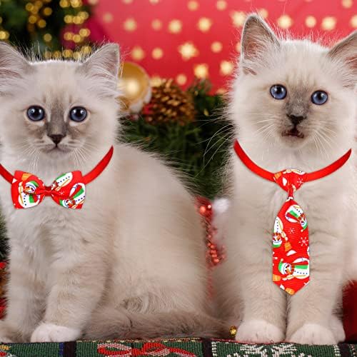 Sadnyy 50 Pcs Christmas Dog Bow Ties Neckties Adjustable Collar - Image 4