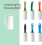 4 inch Lint Roller Refills Compatible with Evercare PetLovers Extra Sticky Lint Roller 6 Pack of Refills Only 60 Sheets per Refill 360 Sheets Total (1 1/2'' Inside Dia.)