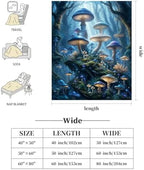Mushroom Forest Throw Blanket Fantasy Fungi Nature Gifts 40''x50'' - Image 6
