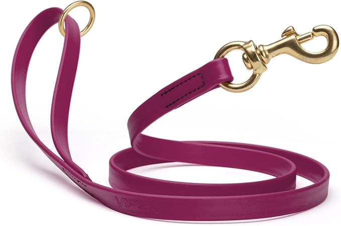 Viper Biothane K9 Working Dog Leash Waterproof Lead for Tracking Training Schutzhund Odor-Proof Long Line with Solid Brass Snap for Puppy Medium and Large Dogs 6ft, Magenta Pink