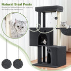 Small Cat Tree Tower for Indoor Cats, 40 in Medium Cat Bed Scratching Posts - Image 4