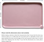 Hoki Found Silicone Pet Food Tray - High-Lips Dog Cat Bowl Mats - Waterproof Dog Cat Food Mats - Neutral Pink