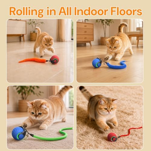 Interactive Cat Toys with Bird Sounds & 3 Speed Modes for Indoor Cats Play - Image 5