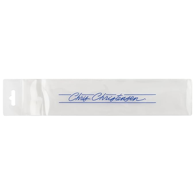 Chris Christensen 9" Long Tooth Fine/Extra Fine Comb-Out Comb, Groom Like a Professional, Rounded Corners Prevent Friction and Breakage, Unique Rubber Grip Line, Chrome Finish