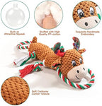 IOKHEIRA Christmas Squeaky Dog Toys, Dog Plush Toys for Chewers, Durable Interactive Dog Toys for Puppies, Small, Medium, and Large Dogs (Moose) - Image 2