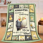 Parrot Bird Throw Blanket Cute Cockatiel Stuff Gifts for Kids Girls Boys Adults Women Men Soft Cozy Warm Plush Fluffy Fuzzy Fleece Blanket Decor 50''X60'' - Image 2