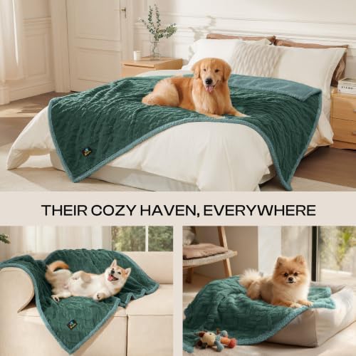 Luciphia Waterproof Dog Blanket, Reversible Sherpa Fleece for Couch Cover - Image 3