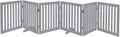 unipaws 120" Extra Wide Pet Gate and Pet Playpen Combination for Dog Cat | 24” Height Free Standing Dog Gate for Doorways, Stairs, Foldable Puppy & Room Divider, Indoor Use