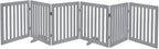 unipaws 120" Extra Wide Pet Gate and Pet Playpen Combination for Dog Cat | 24” Height Free Standing Dog Gate for Doorways, Stairs, Foldable Puppy & Room Divider, Indoor Use