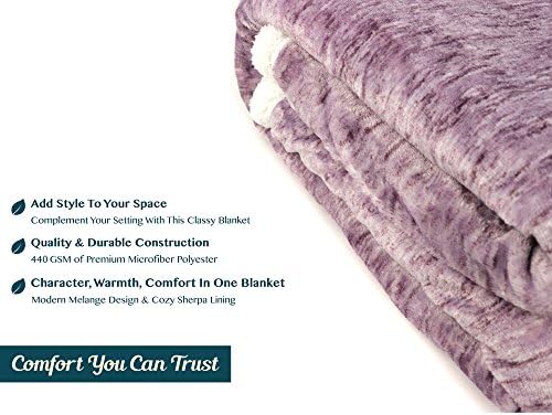 PAVILIA Sherpa Throw Blanket for Couch Sofa Bed, Melange Wine Red, 50x60 - Image 6