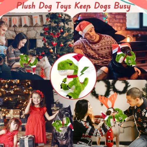 Christmas Plush Dog Squeaky Toys, Xmas Interactive Tough Chew Toys - Image 6