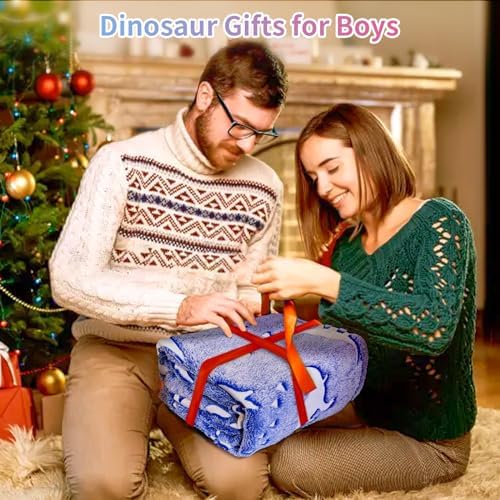 Dinosaur Blanket for Boys, Personalized Baby Blankets for Boys, Dinosaur Glow in The Dark Blanket for Kids, Toddler Blanket for Boys, Soft Fleece Blankets and Throw,Birthday 40"x 50" - Image 6