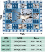 Reindeer Blanket for Girls Women Boys Men Adults Kids Soft Cozy Fleece Deer Moose Throw Blankets Gifts Warm Flannel Plush Lightweight Decor for Couch Bed Sofa 80"X60" - Image 7