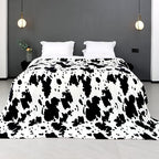 Queen Size Blanket, Black and White, 90x90 Inches - Image 2