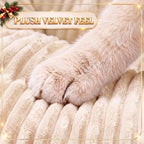 Christmas Tree Cat Tunnel 36 in Donut Bed, Beige, Flannel, Corduroy - Image 7
