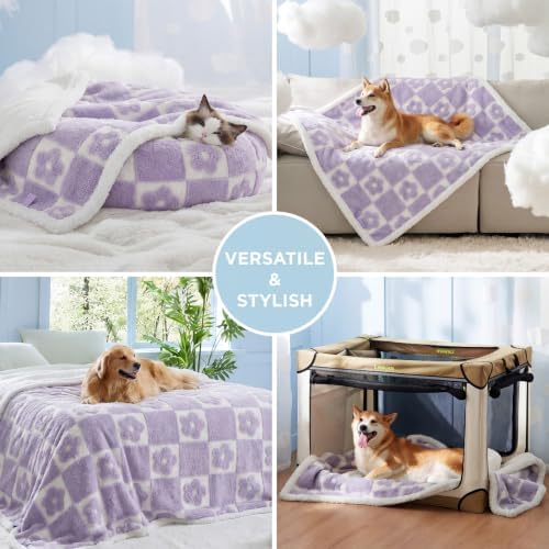 LE SURE Waterproof Dog Blankets for Large Dogs Cute Cozy 3D Jacquard,50x60 - Image 6